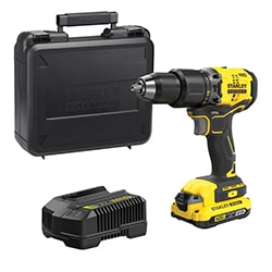 18V STANLEY® FATMAX® V20 Brushless Hammer Drill with 1 x 2.0Ah Lithium-Ion Battery and Kit Box 