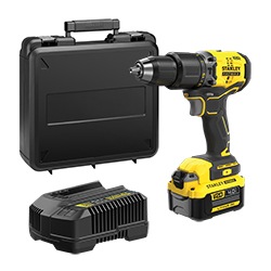 18V STANLEY® FATMAX® V20 Brushless Hammer Drill with 1 x 4.0Ah Lithium-Ion Battery, Kit Box 