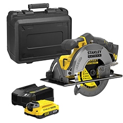 18V STANLEY® FATMAX® V20 Circular Saw with  1x 2.0Ah Lithium-Ion Battery and Kit Box