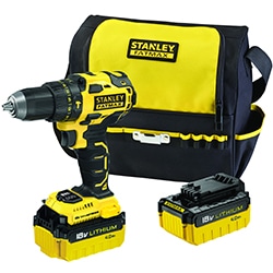 STANLEY FATMAX 18V Brushless Hammer Drill with 2x 4.0Ah Batteries, Charger and Softbag Promo Kit