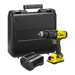 18V STANLEY® FATMAX® V20 Hammer Drill with 1 x  2.0Ah Lithium-Ion Batteries and Kit Box 
