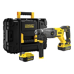18V STANLEY® FATMAX® V20 Brushless SDS Plus Hammer Drill with 1 x 4.0Ah Battery and Kit Box 