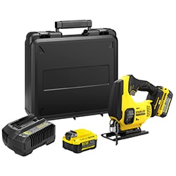 18V STANLEY® FATMAX® V20 Jigsaw with 2 x 4.0Ah Lithium-Ion Batteries and Kit Box
