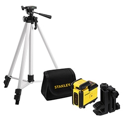 STANLEY® 360° Krysslaser - Kit med trefot & väska - RÖD