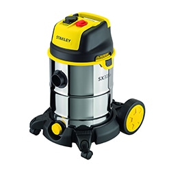 STANLEY® 30L Stainless Steel Wet and Dry Vacuum Cleaner with power tool connectivity